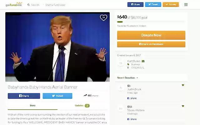 [Trump = Babyhands] van de Chrome-webwinkel om te worden uitgevoerd met OffiDocs Chromium online